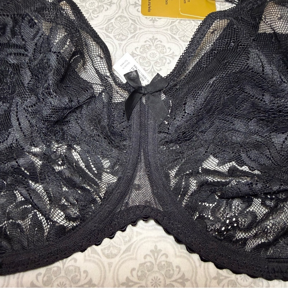 PrimaDonna Divine Seamless Non Padded Black Lace Bra Size 40G - Picture 3 of 13